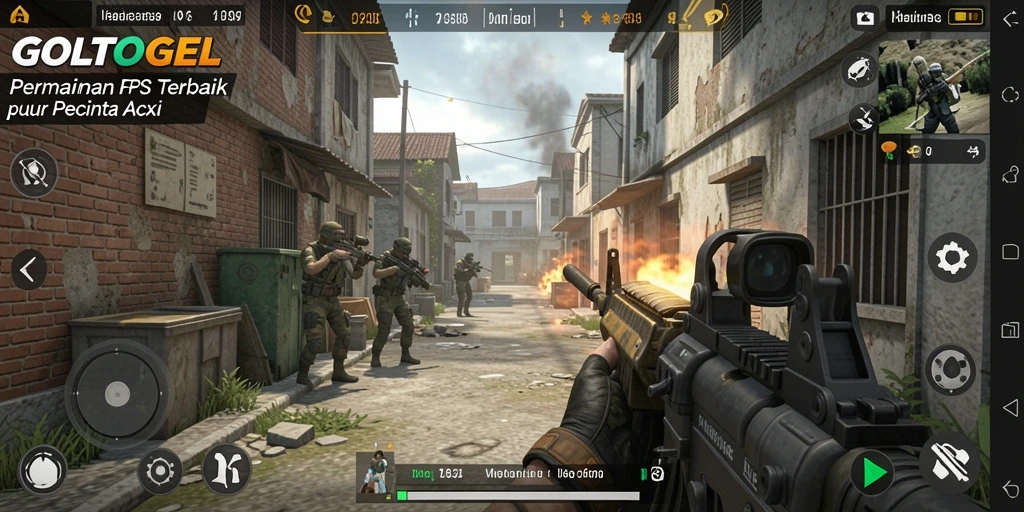 Screenshot gameplay GOLTOGEL yang menunjukkan momen aksi intens dalam pertempuran.