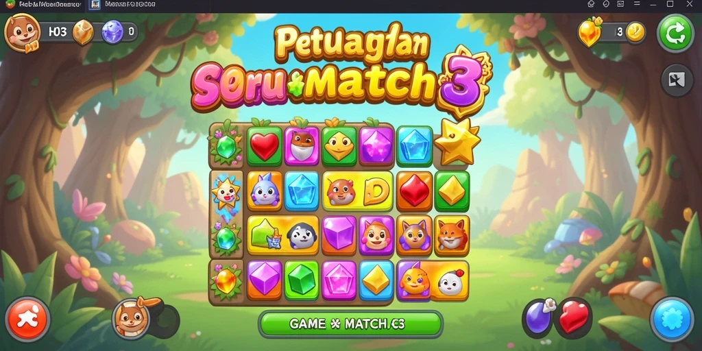Gameplay seru H03 dalam aksi Match-3 yang mengasyikkan.