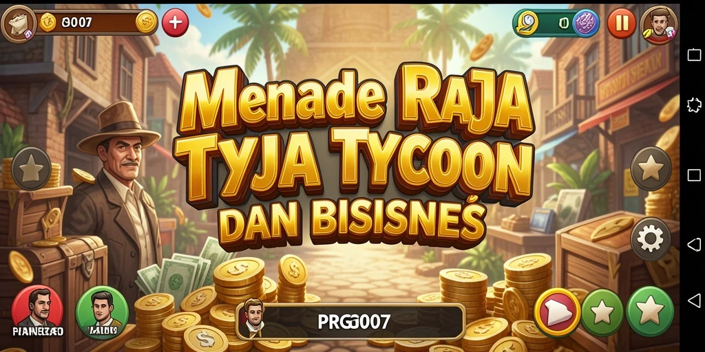 Tampilan gameplay seru dalam PRG007 menunjukkan manajemen bisnis yang cerdas.